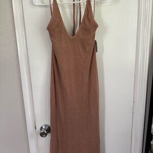 Old Navy Backless Tan Dress